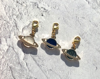 Planet Enamel Planner Charm: Luxe Space Accessory