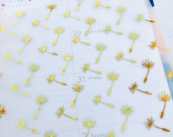 Dandelion wish, Make a wish vellum, Foiled, Printed white,