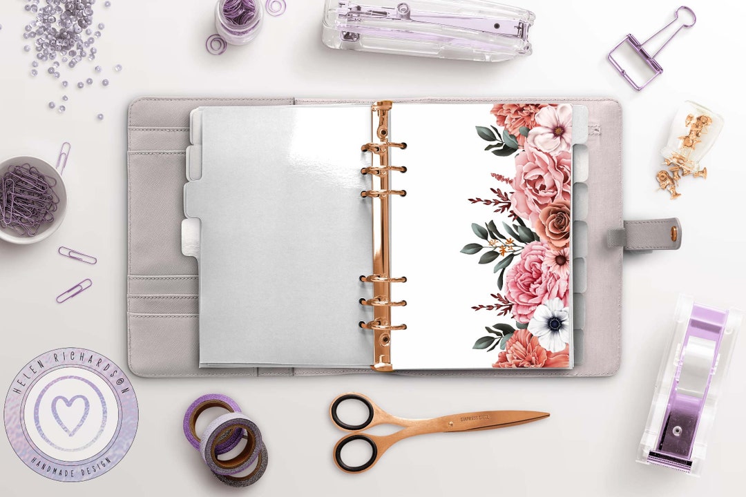 Floral Planner Dashboard: Laminated Planner Insert - Etsy
