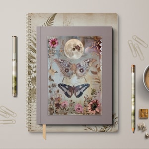 Tableau de bord Butterfly Moon - tableau de bord agenda - agenda vintage -