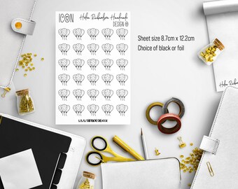 Balloon Planner Stickers: Birthday Celebration, Foiled or Non-Foiled
