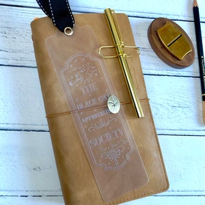 Etched Bookmark - Page Marker - Planner Marker - The Black Cat Appreciation Society - Witch Bookmark