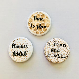 Planner Addict pin badge - Planner Button badge - Born to plan - Planner girl