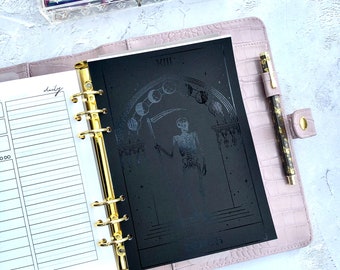 Death Tarot Card Foil Planner Dashboard