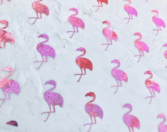 Flamingo, pink flamingo Foiled, Printed white,