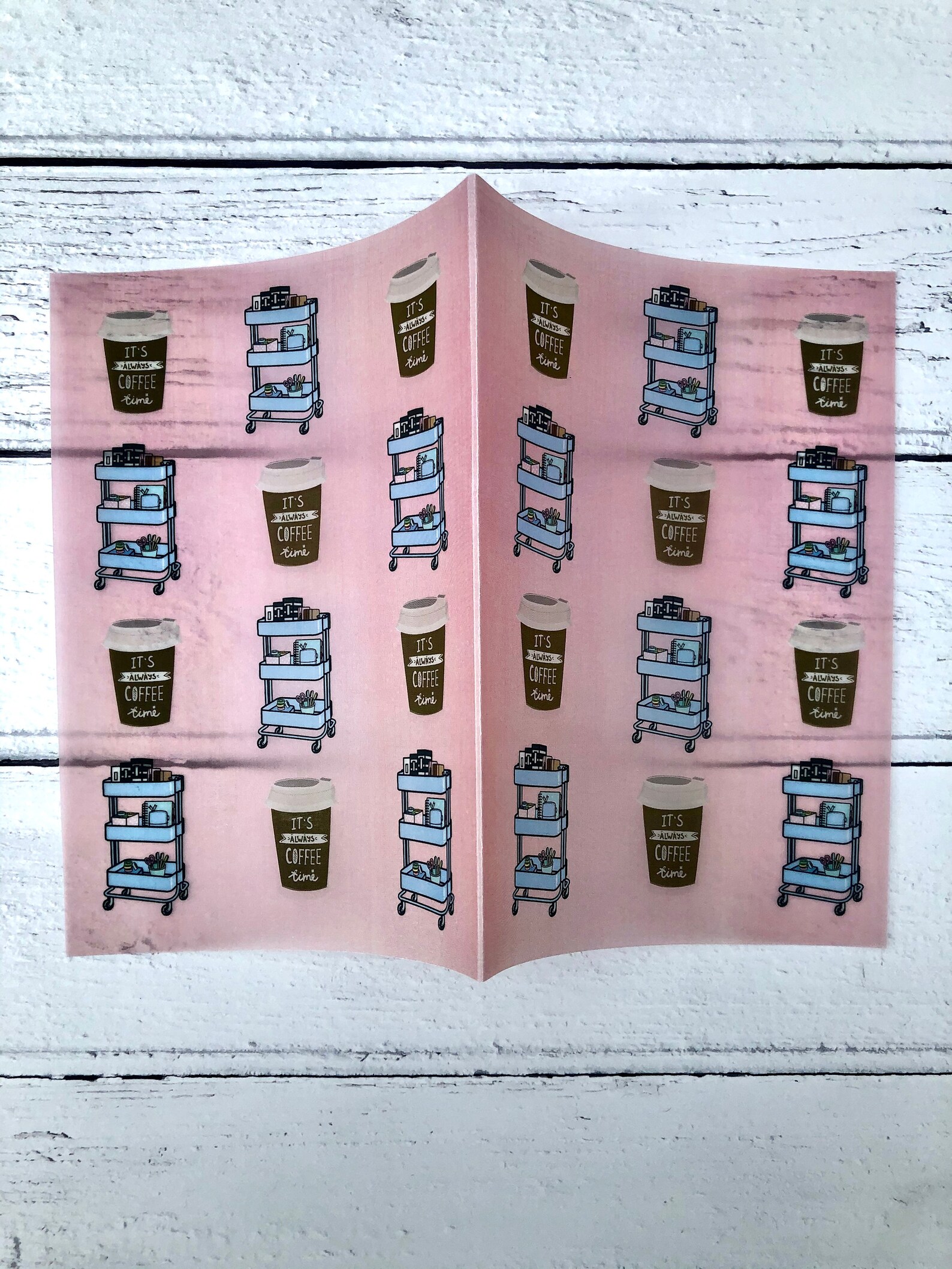 Vellum Planner Dashboard Planner Cart Coffee TN Dashboard Etsy