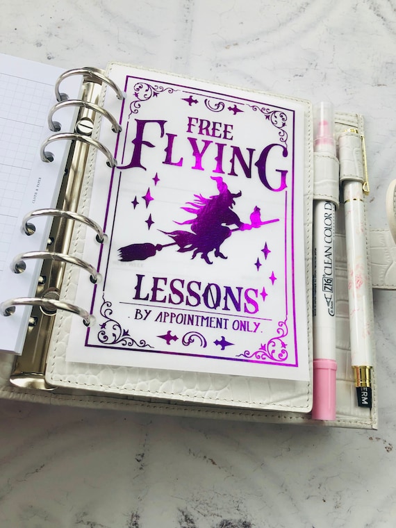 Flying Lessons Witch Planner Dashboard: Foiled Halloween Planner