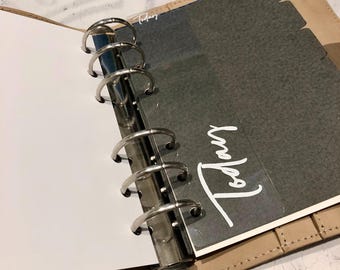 Large Text Today page marker, Clear Plastic , Bookmark, Planner Marker, Top Tab