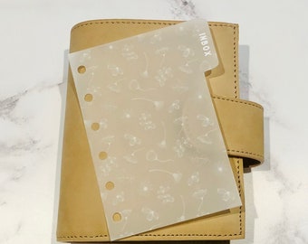 Floral Semi Opaque SIDE tab dividers, Planner dividers, Minimal Planning