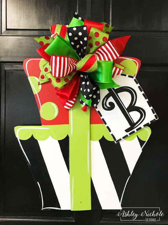 Christmas Present Door Hanger Christmas Door Decor Christmas  Etsy