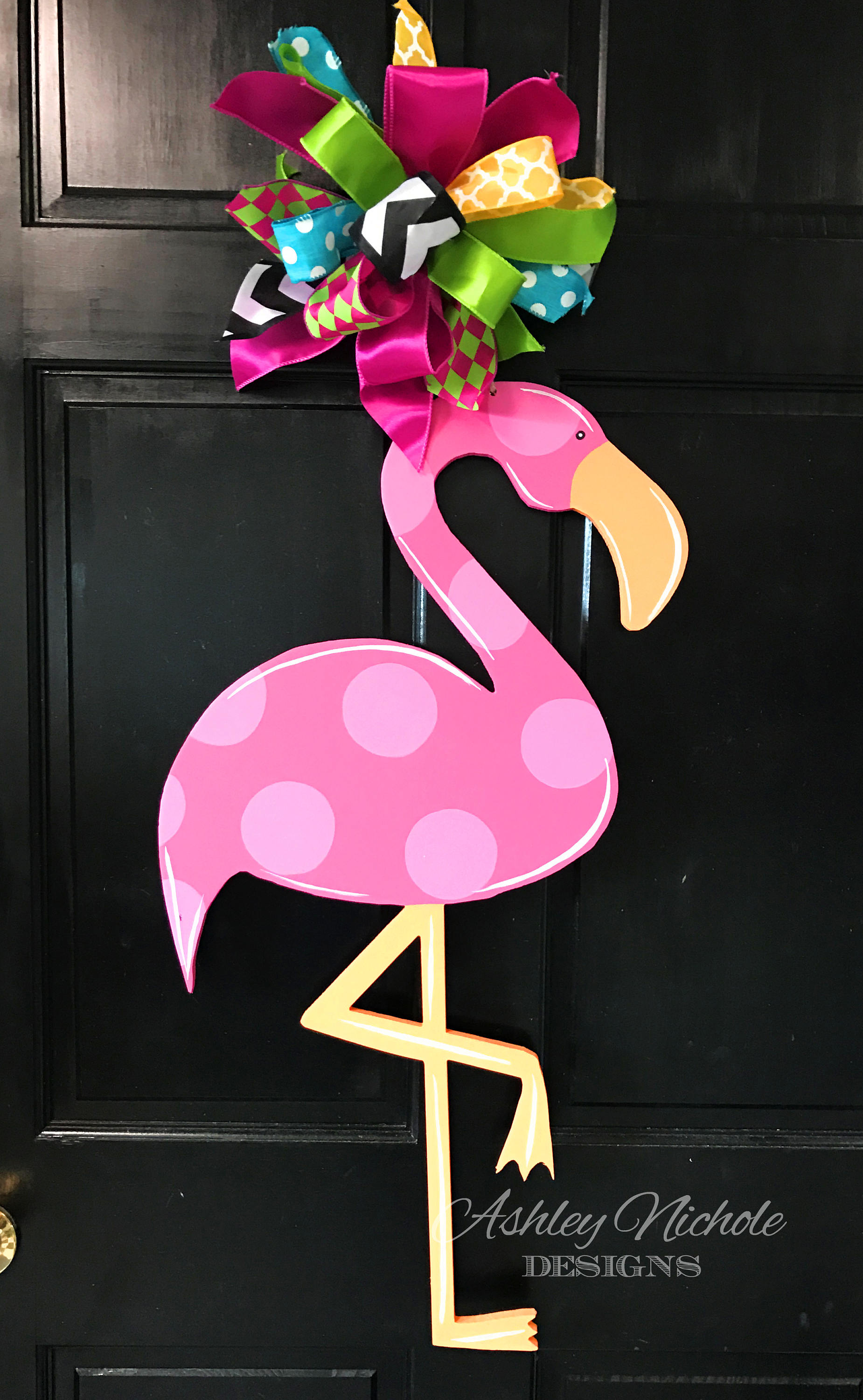 Flamingo Door Hanger Door Decoration Summer Door Decor bird Etsy