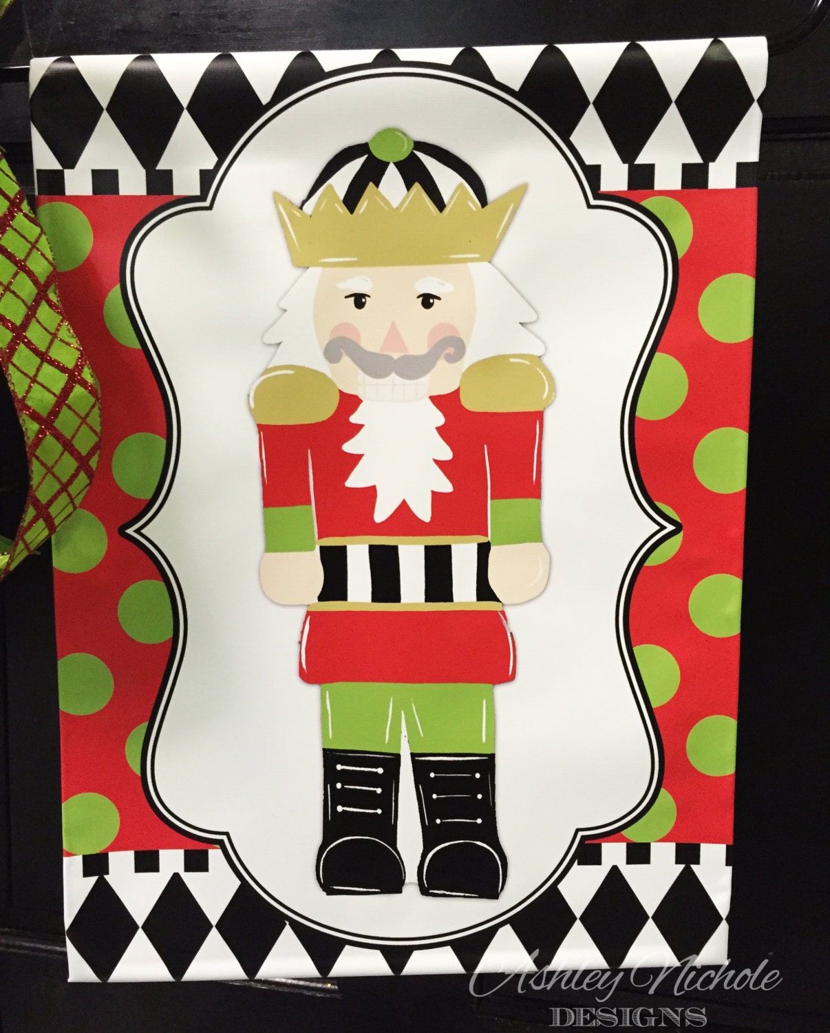 Nutcracker Vinyl Flag Christmas Flag Garden Flag Etsy