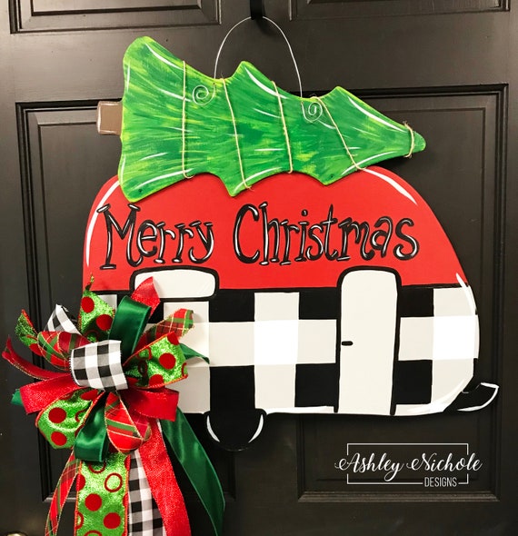 Christmas Tree Camper Door Hanger Camper Door Decoration Etsy