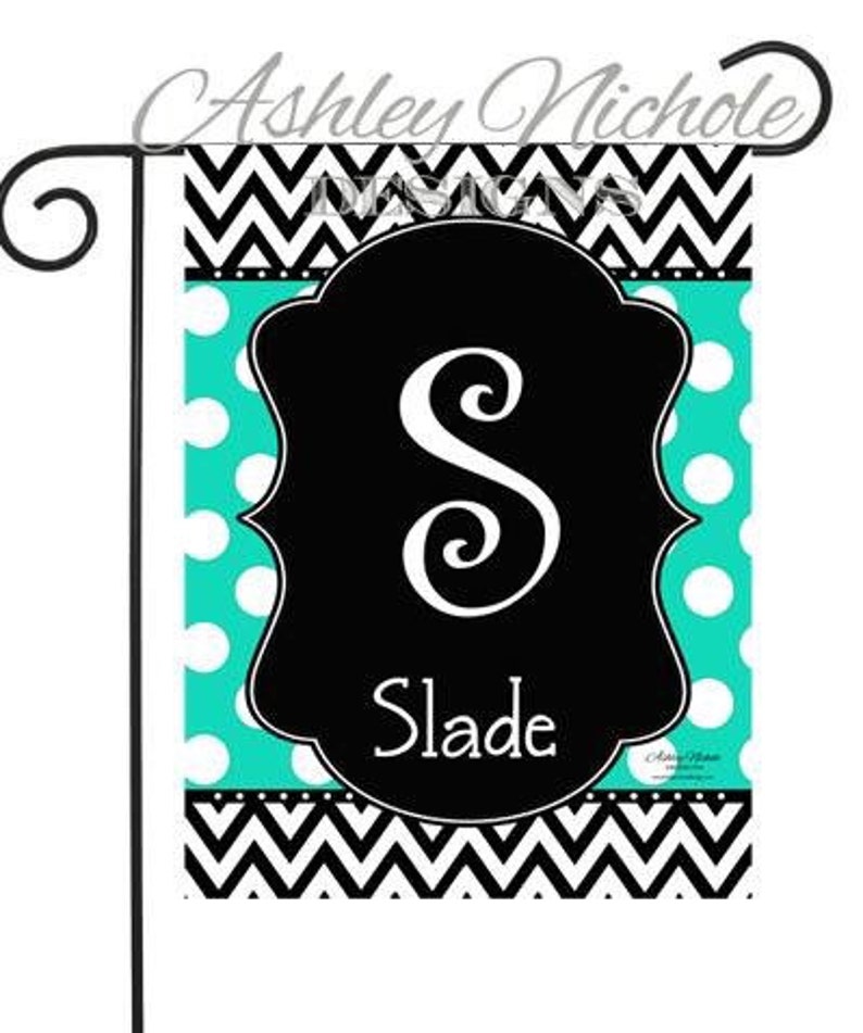 Initial Garden Flag Vinyl Flag