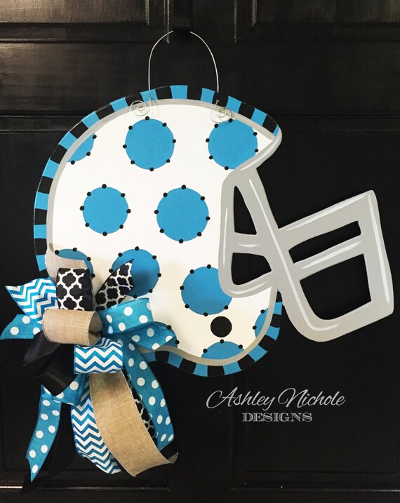 Football Helmet Door Hanger Etsy