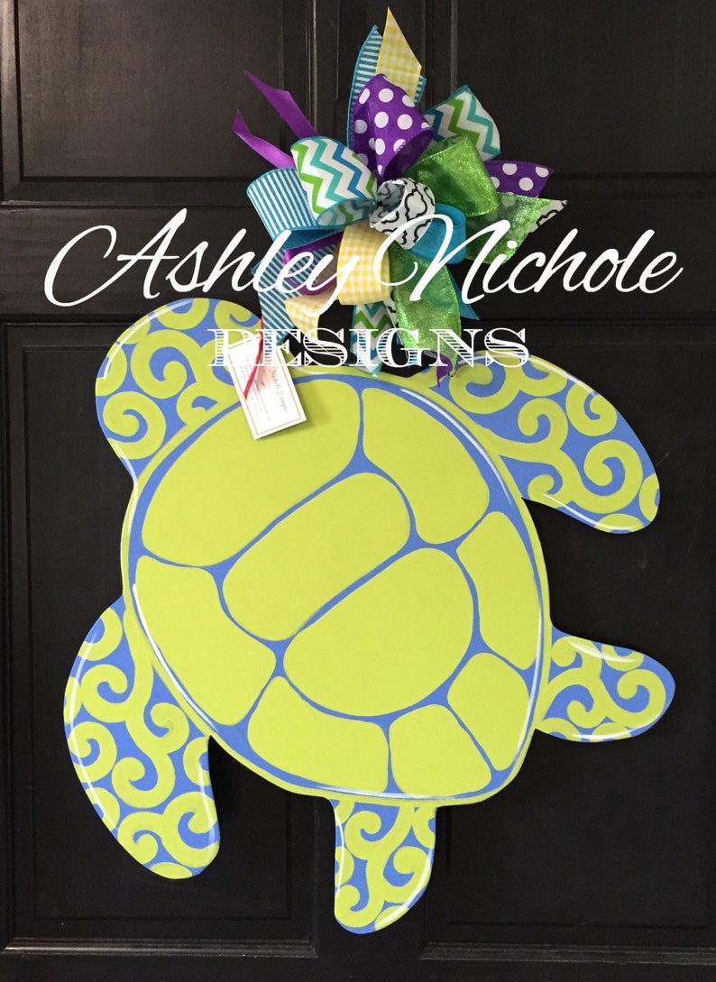 Sea Turtle Door Hanger Door Decoration Summer Beach Door Etsy