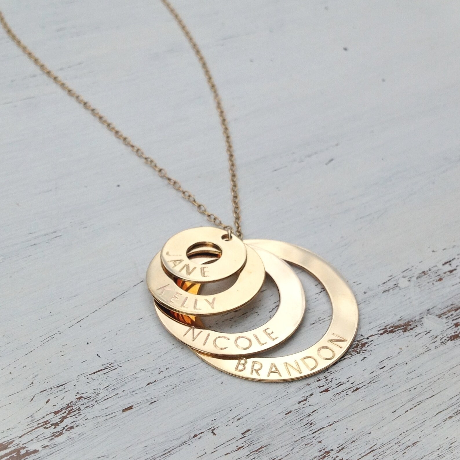 Personalized Name Necklace Kids Open Circle Name Necklace Etsy