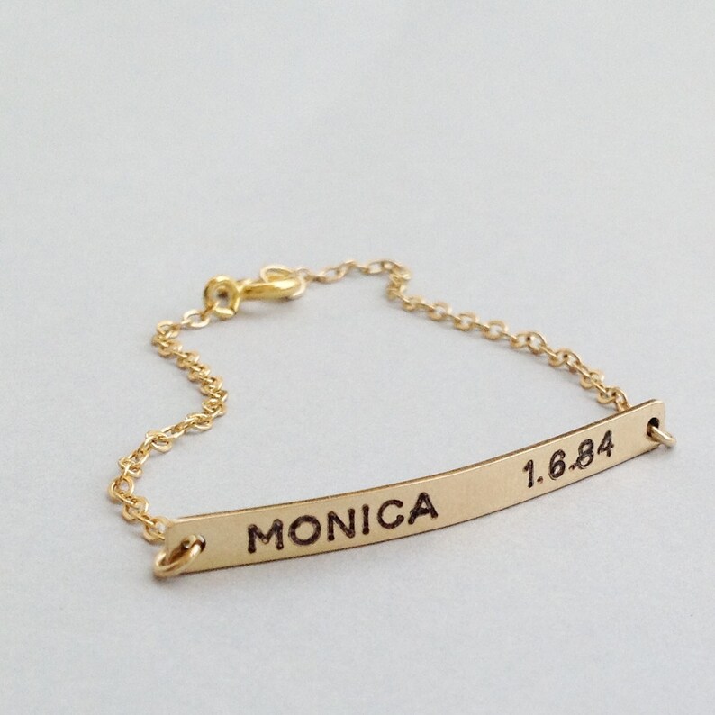 Personalized Bracelet Nameplate Bracelet Gold Nameplate Etsy