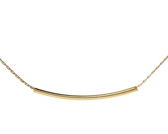 Gold necklace,dainty necklace,delicate gold necklace,bar necklace,minimalist jewelry,gift for her -041