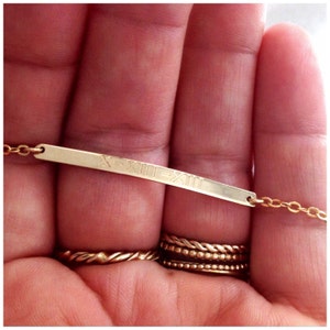Roman Numeral Bar Bracelet, custom roman date bracelet ,Personalized bracelet, gold filled bracelet