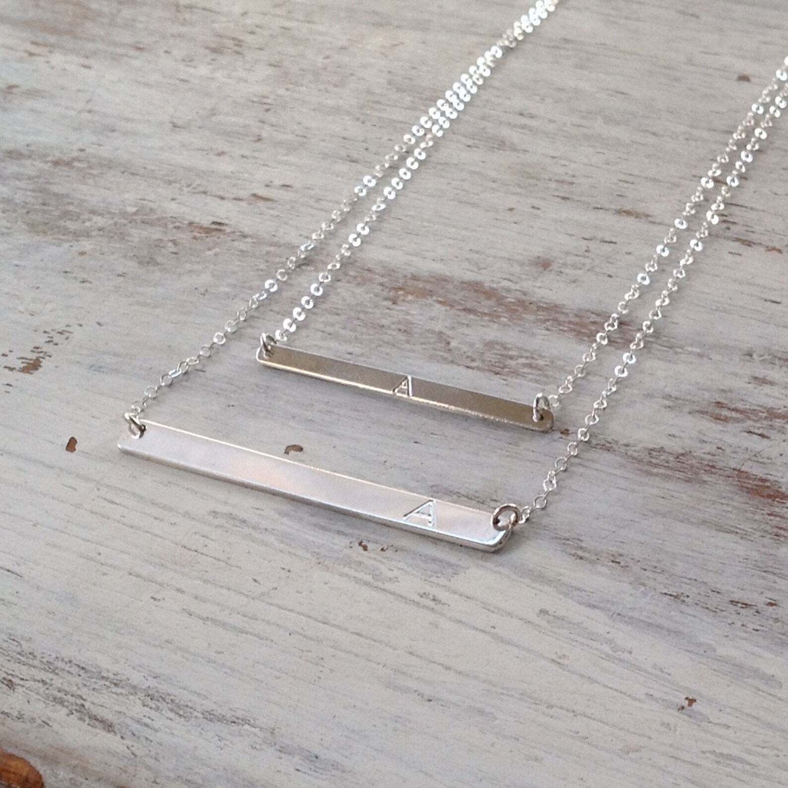 LAYERED FOB BAR NECKLACE main image 0