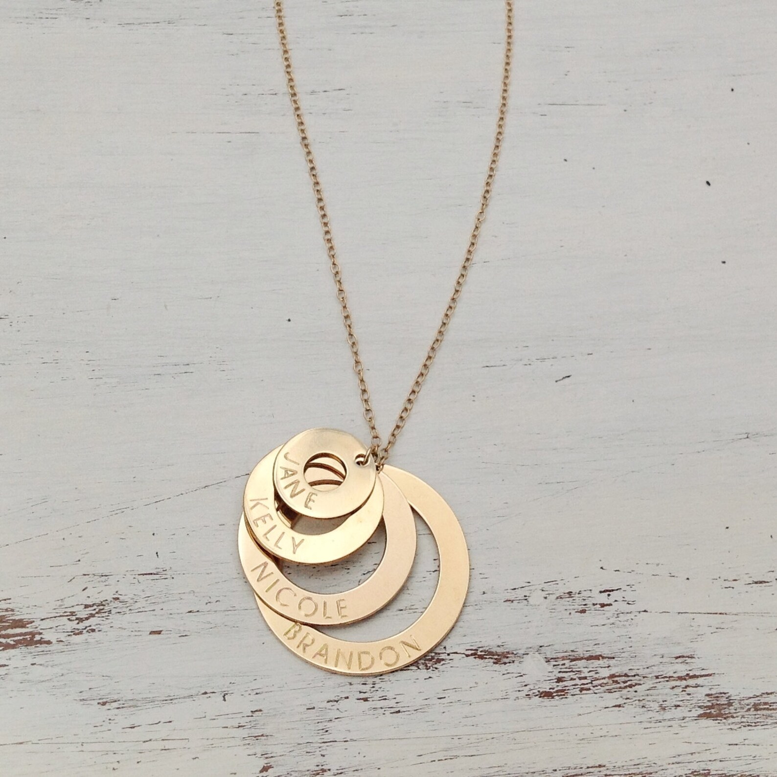 Personalized Name Necklace Kids Open Circle Name Necklace Etsy