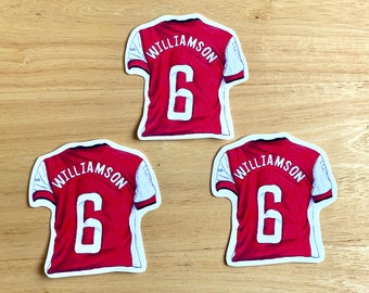 Vinyl Printed Stickers, Leah Williamson Shirt Drawing, Gift, Football, Laptop Decal, Arsenal, Stationery, Art Sticker