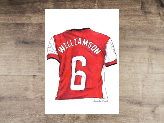 PRINT Leah Williamson Arsenal Shirt Drawing, Art Print, Artwork