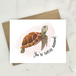Punny Appreciation Card - Zen Turtle