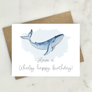 Punny Birthday Greeting Card - Cheeky Humpback Whale