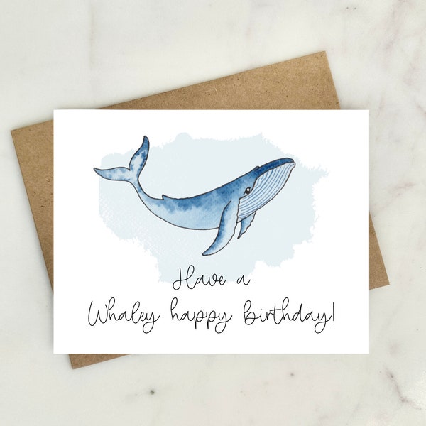 Punny Birthday Greeting Card - Cheeky Humpback Whale