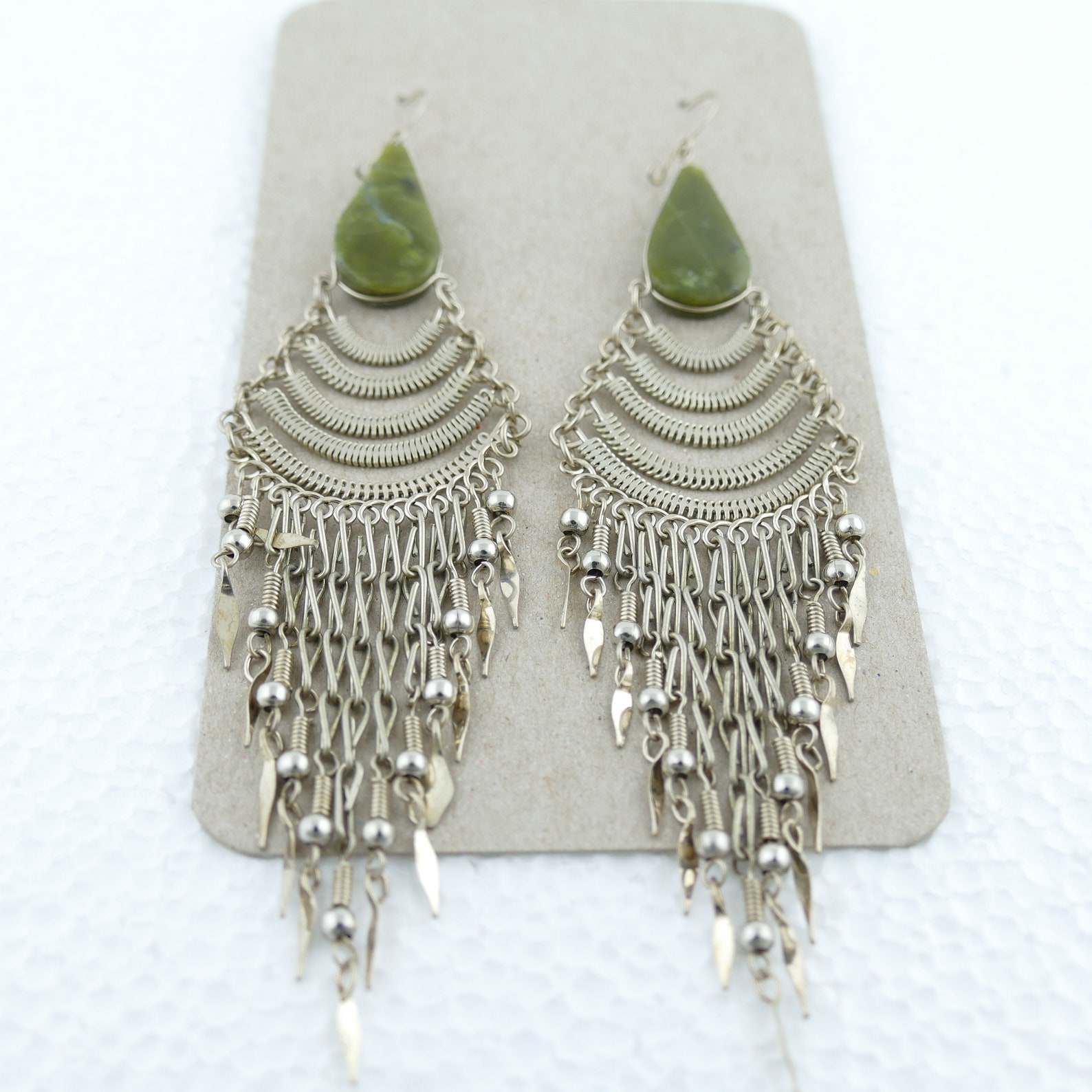 Green Statement Earrings Statement Earrings Green Earrings Etsy