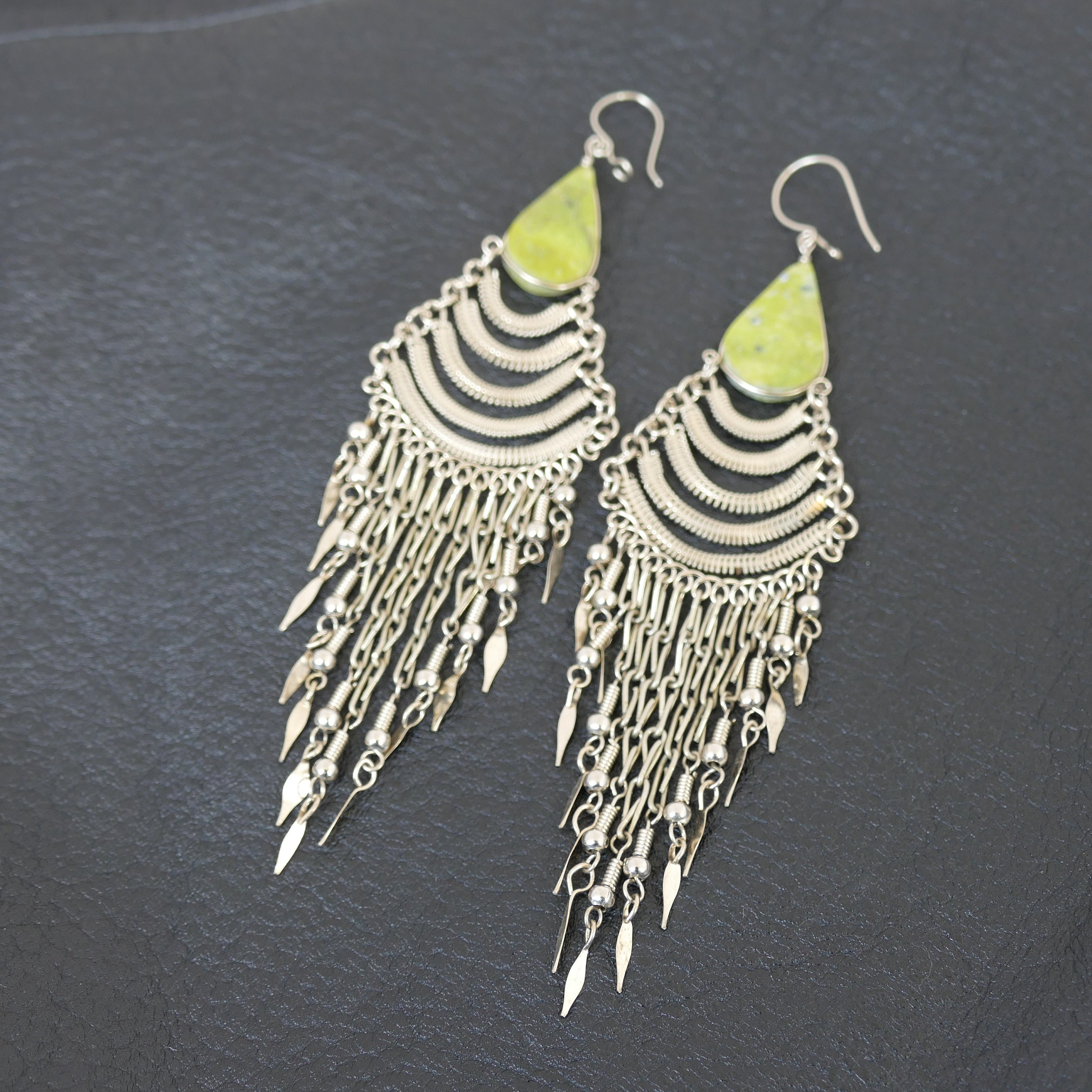 Green Statement Earrings Statement Earrings Green Earrings Etsy