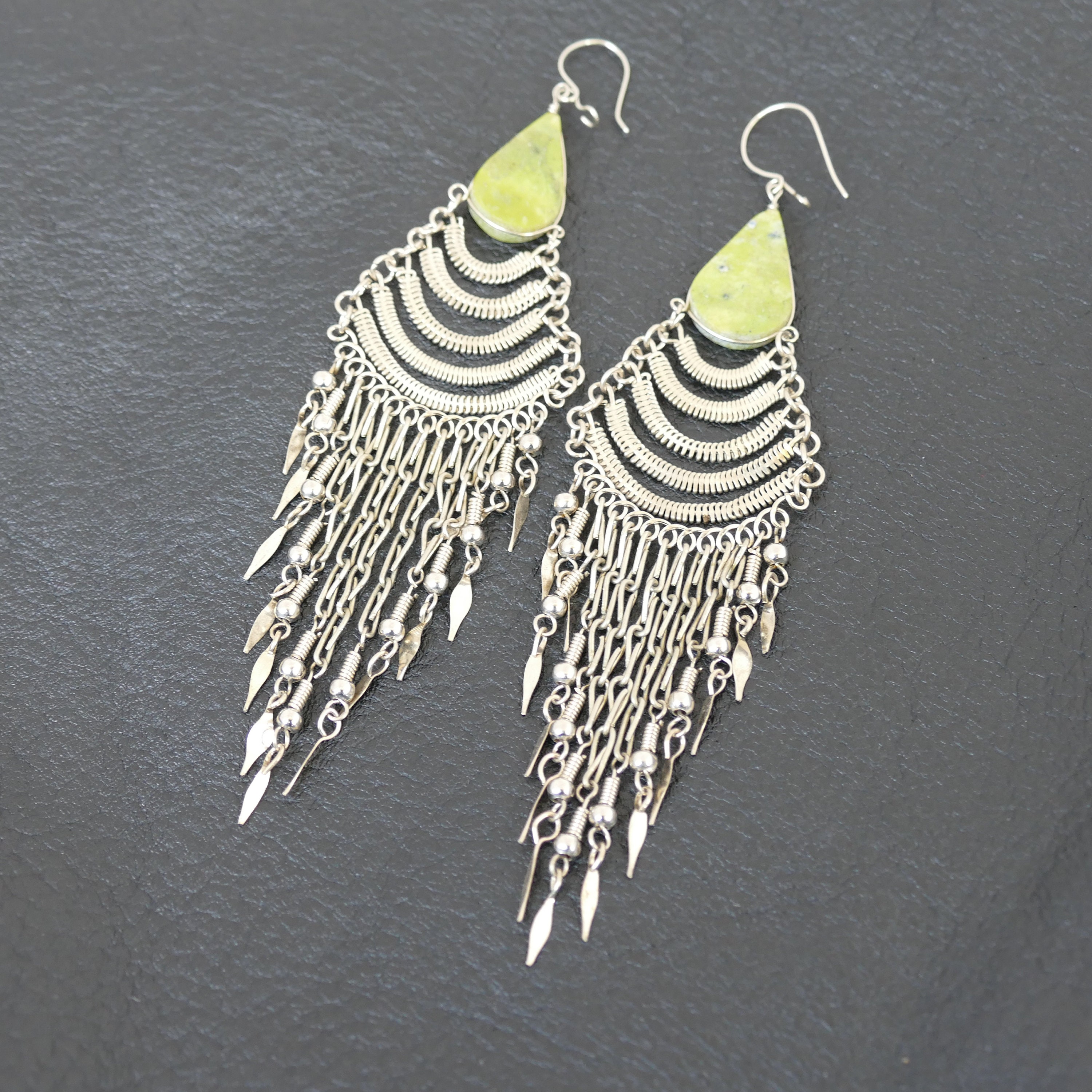 Green Statement Earrings Statement Earrings Green Earrings Etsy