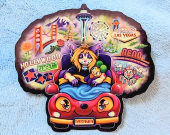 West Coast Dreamin Mirror Sticker by Danneroni
