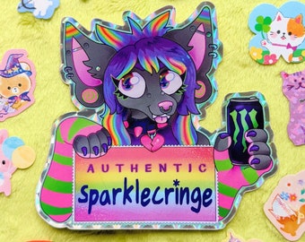 AUTHENTIC SPARKLECRINGE Prismatic Sticker by Danneroni