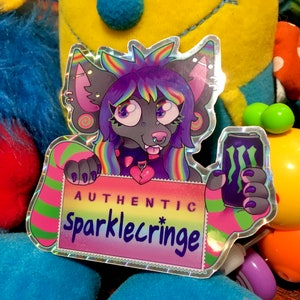 AUTHENTIC SPARKLECRINGE Prismatic Sticker by Danneroni image 2