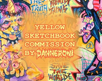 CUSTOM Yellow Sketchbook Page by Danneroni