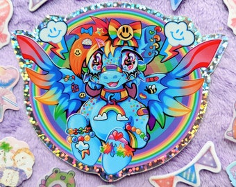 DECORA RAINBOW DASH Inspired Glitter Sticker by Danneroni
