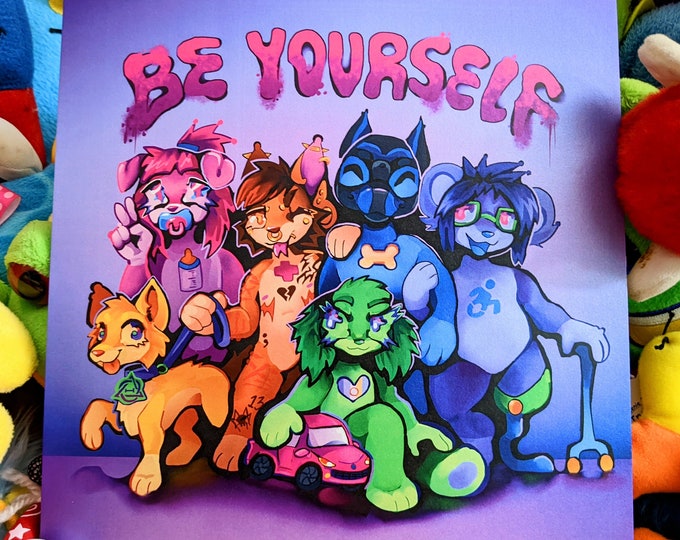 BE YOURSELF Shimmer Art Print by Danneroni Etsy