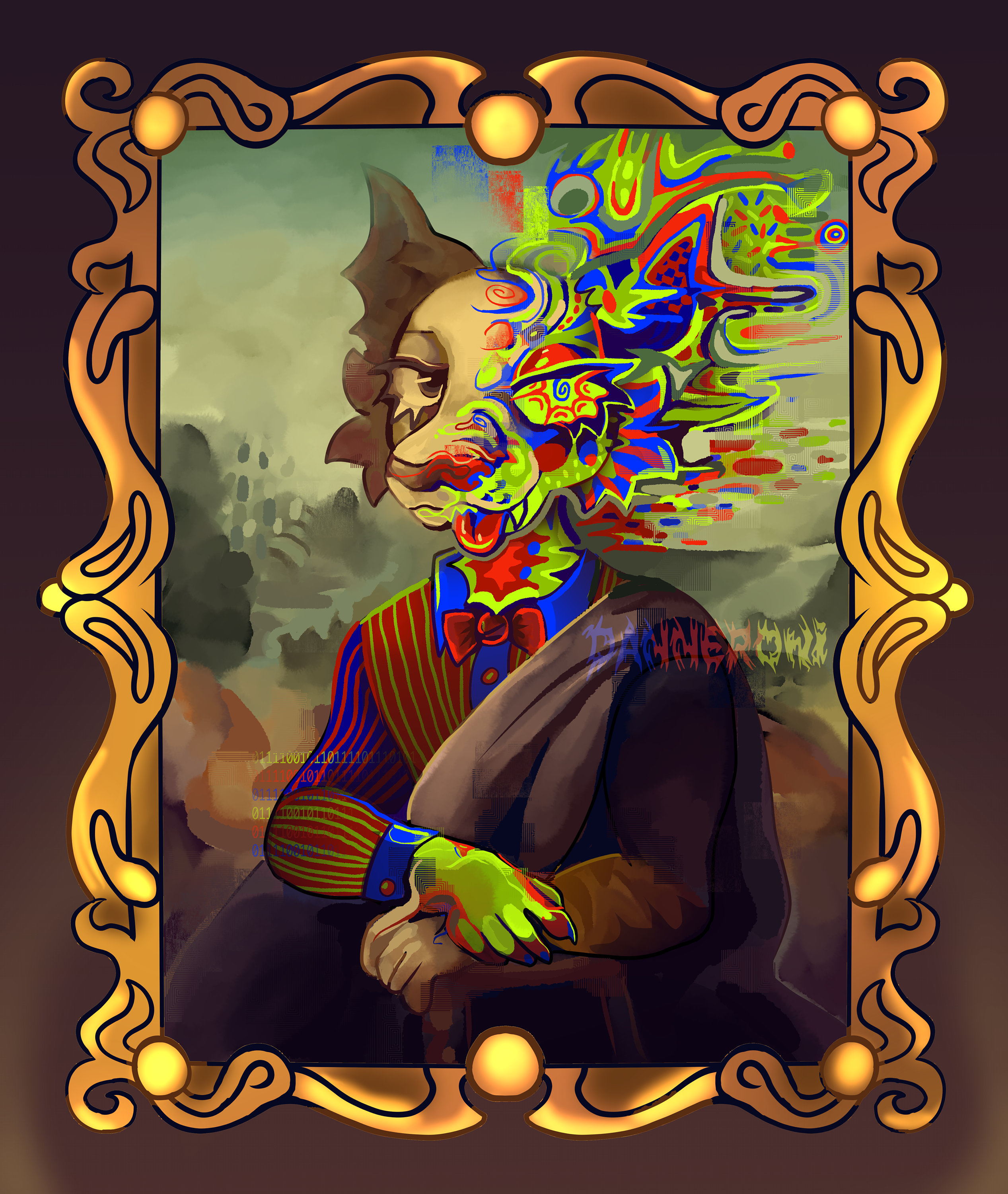 MONA LISA Furry Art Print by Danneroni Etsy