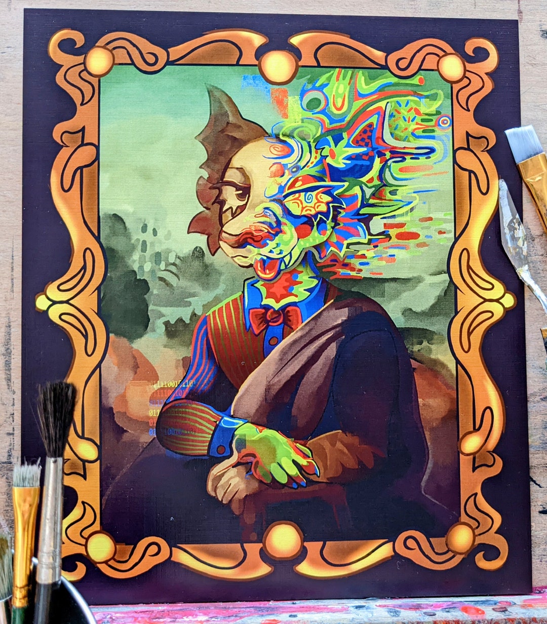MONA LISA Furry Art Print by Danneroni Etsy