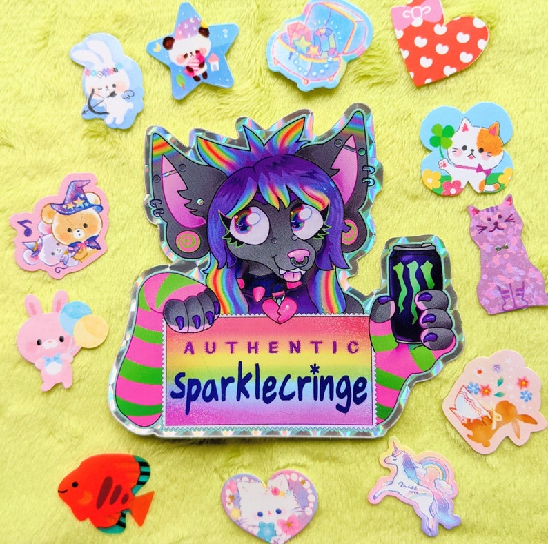 AUTHENTIC SPARKLECRINGE Prismatic Sticker by Danneroni image 1