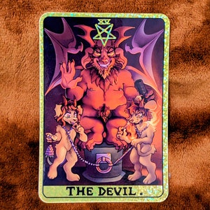 « Sticker carte de tarot LE DIABLE » par Danneroni