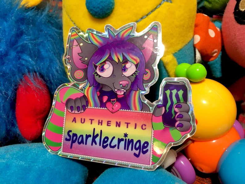 AUTHENTIC SPARKLECRINGE Prismatic Sticker by Danneroni image 2