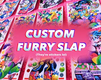 CUSTOM FURRY SLAP Sticker Commission by Danneroni