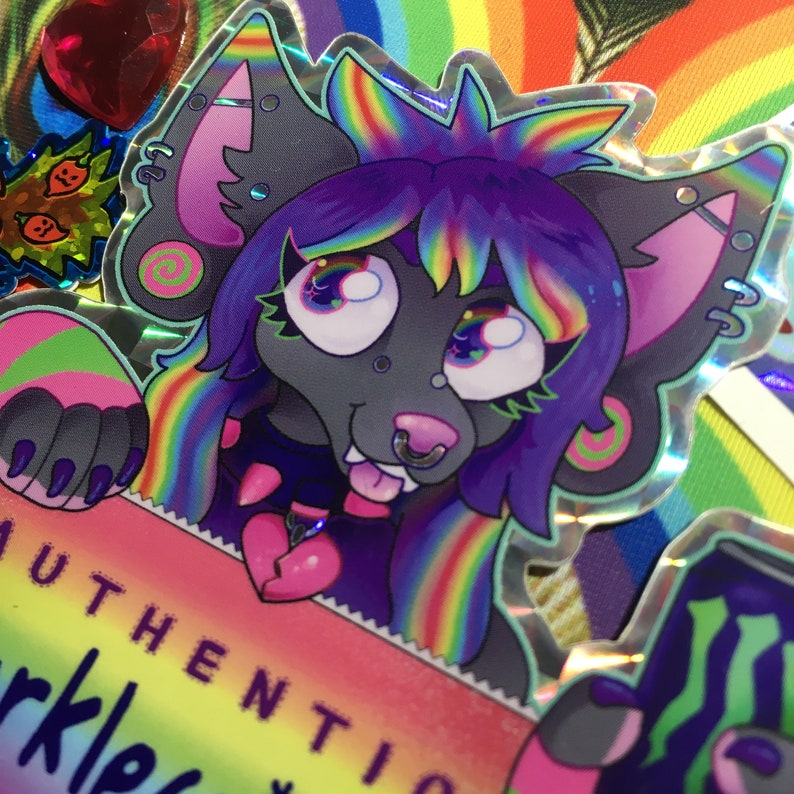 AUTHENTIC SPARKLECRINGE Prismatic Sticker by Danneroni image 5