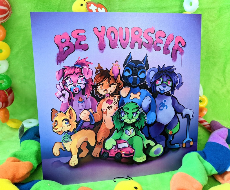 BE YOURSELF Shimmer Art Print by Danneroni Etsy
