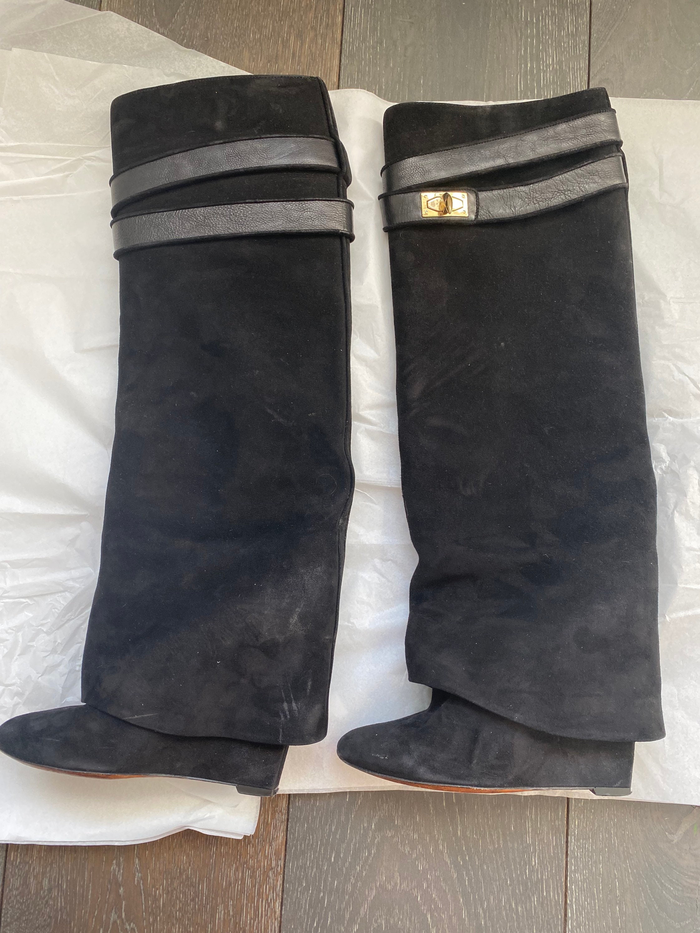 givenchy lock shark boots
