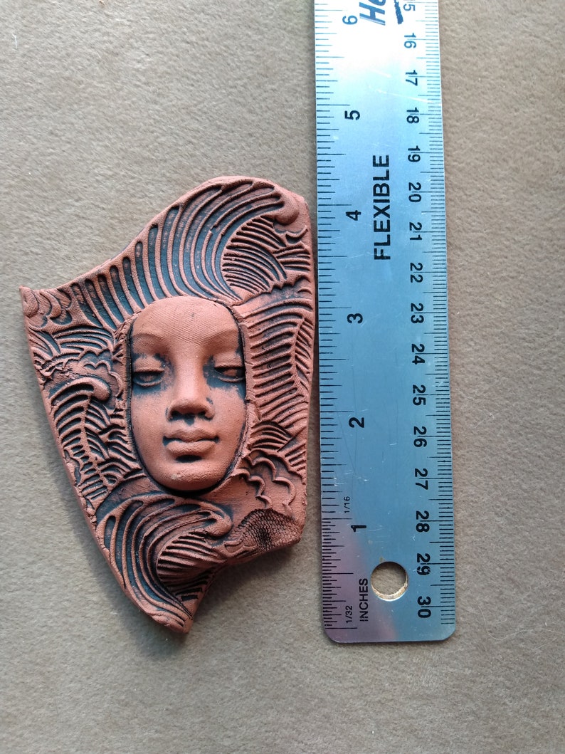 Handpainted Terracotta Face Magnet